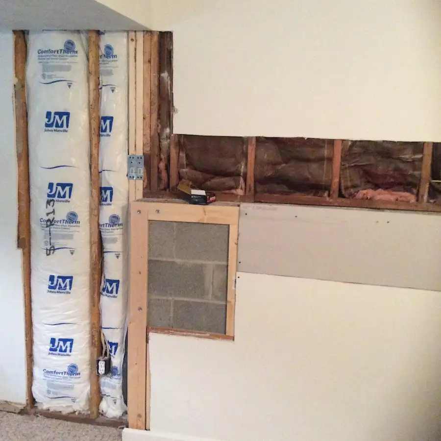 Wall insulation replacement during Contents Cleaning & Restoration in East Goshen